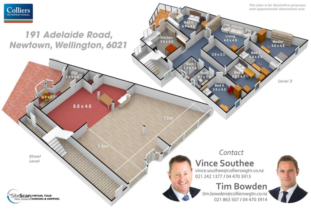 Commercial 3D Floorplan by SiteScan New Zealand