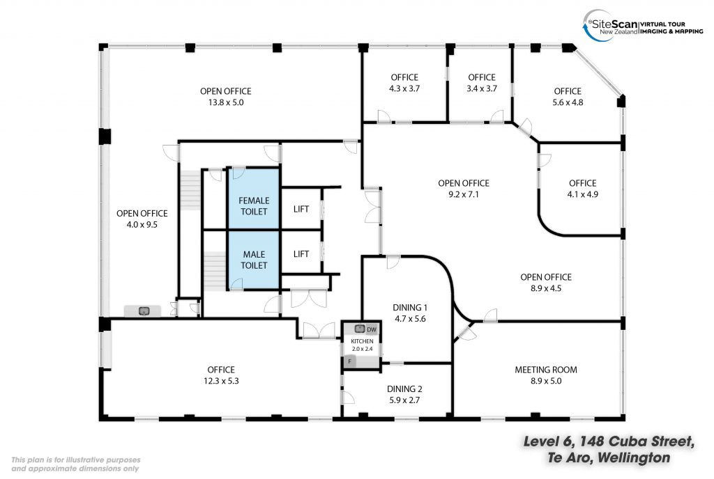 Commercial Floorplans - 148 Cuba Street, Te Aro, Wellington 2D TXT